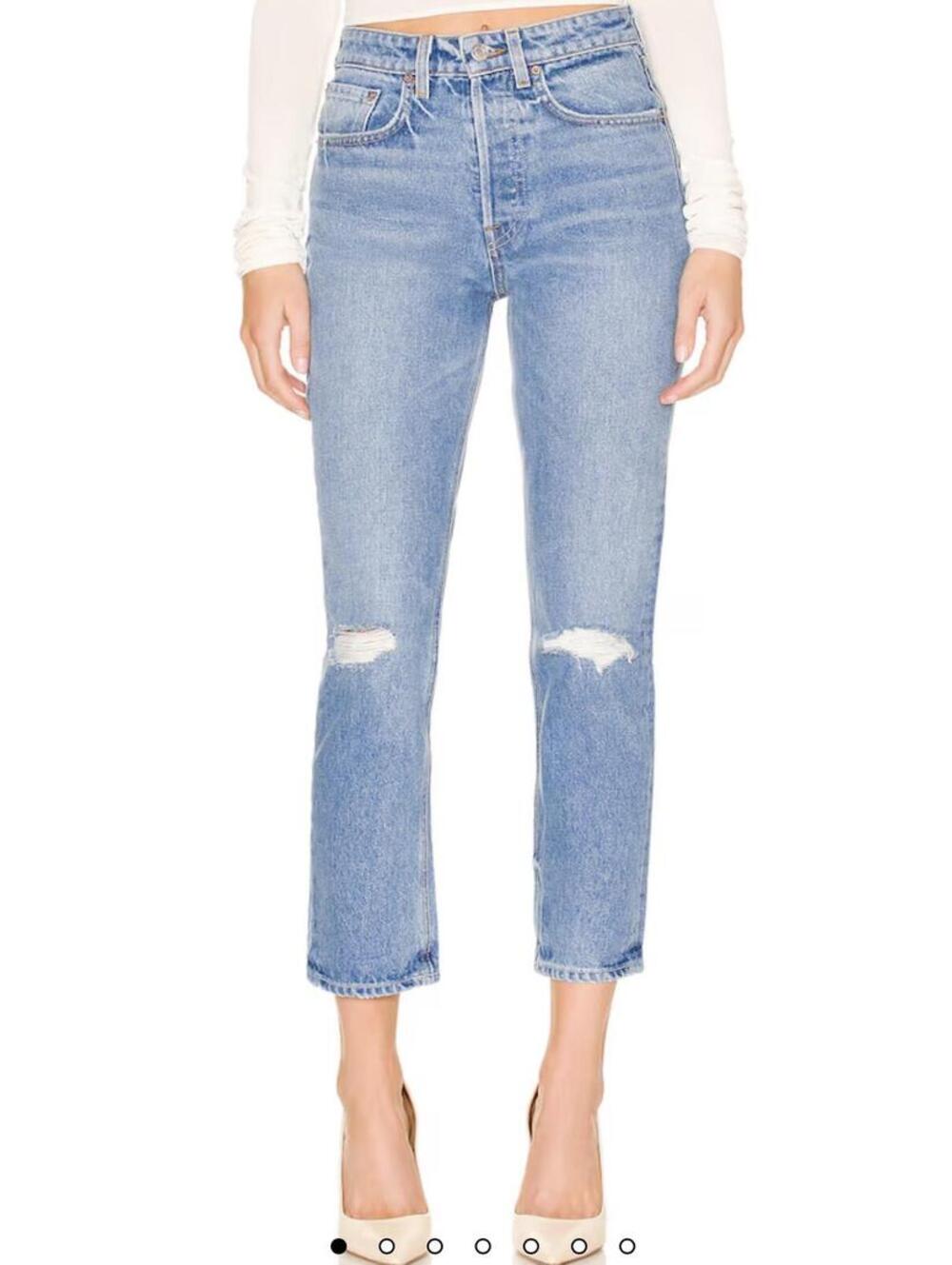 GRLFRND Denim The Karolina High Rise Straight Cropped Jeans - 32, NWT